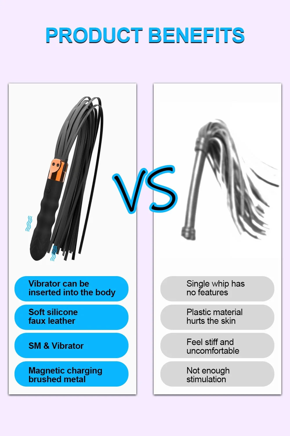 BDSM-Spielzeug, Sklavenpeitsche, Vibrator, Klitorisstimulator, Spanking, Bondage, extremes Sexspielzeug, Flirt, Erwachsene für Frauen, Paarspiel