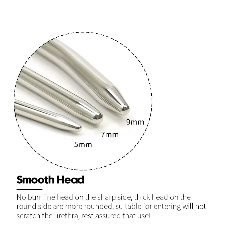 Erwachsene Sexspielzeug für Männer Penis Plug Dehnung Männliche Privatgüter Glatter Kopf Edelstahlkatheter Harnröhrengeräusche Dilatatoren