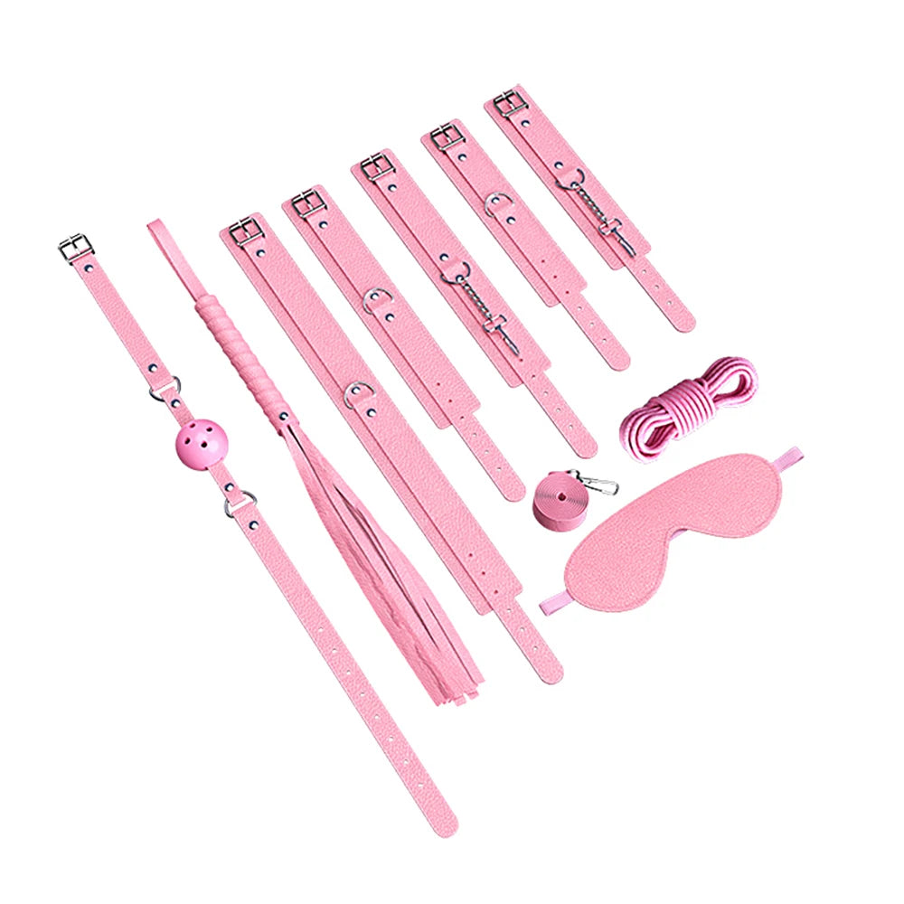 Kit de ataduras para cama con correas ajustables BDSM para parejas, esposas y tobilleras, juego de bondage SM, juguetes sexuales para adultos
