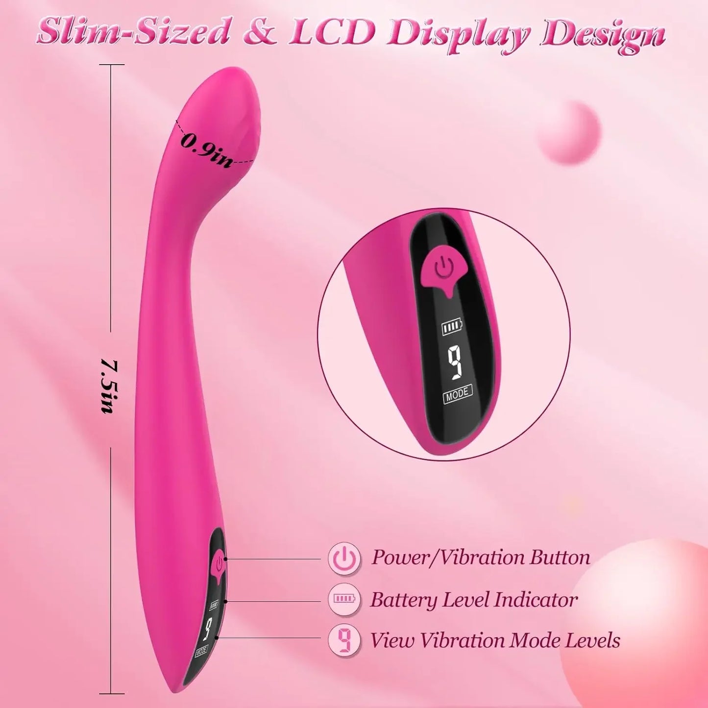 9 vibrierende LCD-Display-Vibratoren für Frauen Vagina G-Punkt Klitoris Titten Anal Stimulator Massagegerät Bullet Erwachsene Sexspielzeug für Paare