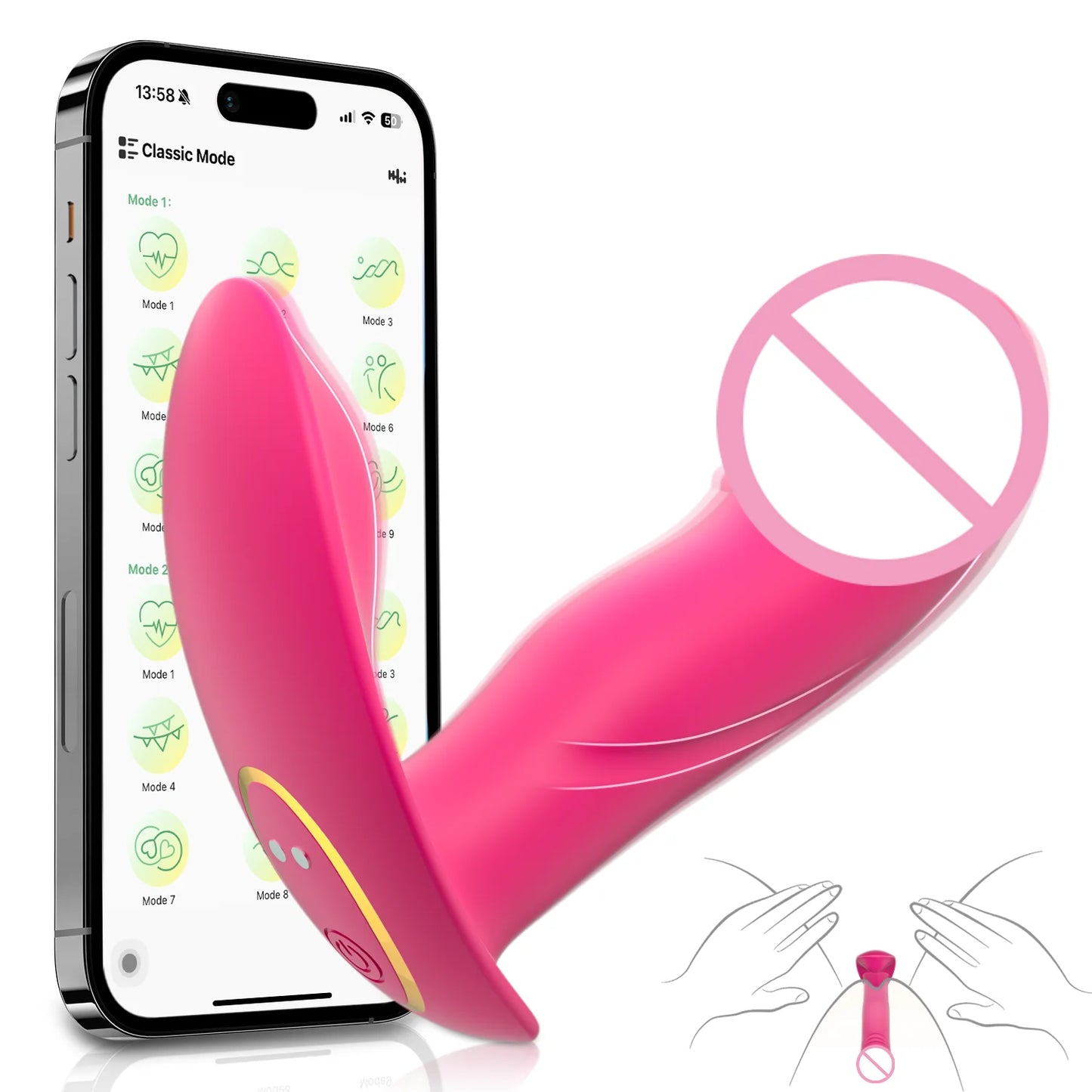 Vibrador vaginal con control por Bluetooth para masturbación femenina, estimulador de clítoris, vibrador portátil, productos eróticos para adultos.