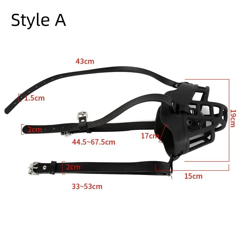 BDSM-Gesichtsmaske aus hohlem Netzgewebe mit offenem Mund und Ballknebel für Fetisch-Sklaven für Paare, Spiele für Erwachsene, Bondage-Fesseln, Cosplay-Sexspielzeug