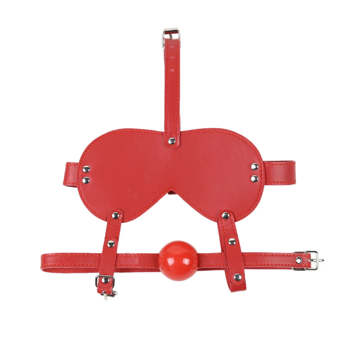 Antifaz acolchado de cuero SM, arnés para la cabeza, máscara y mordaza, bondage BDSM, juguetes sexuales para parejas, accesorios