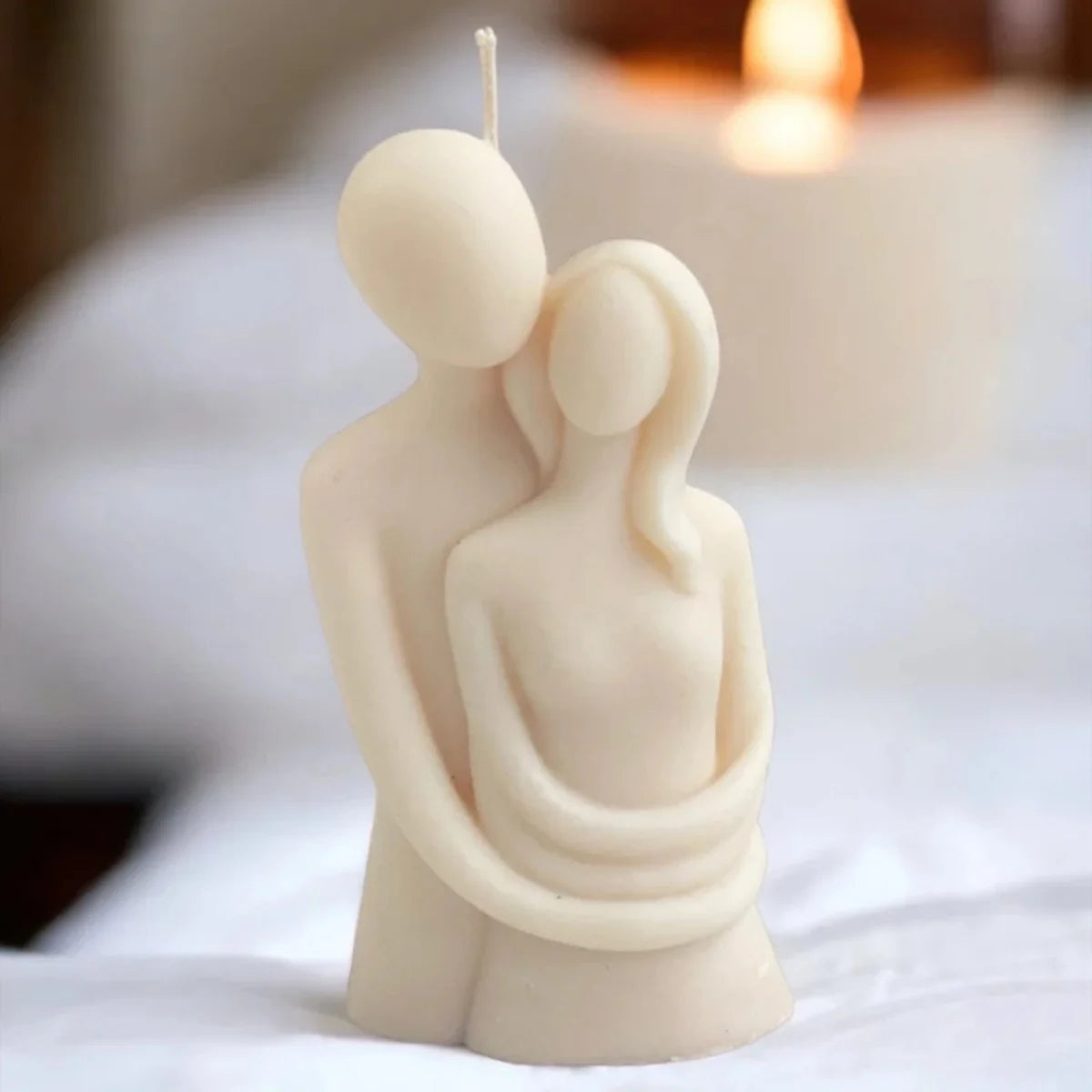 3D Embracing Men Women Scented Candle Simple Couple Lover Body Soy Wax Aroma Candle Home Wedding Supplies Unique Festive Gifts