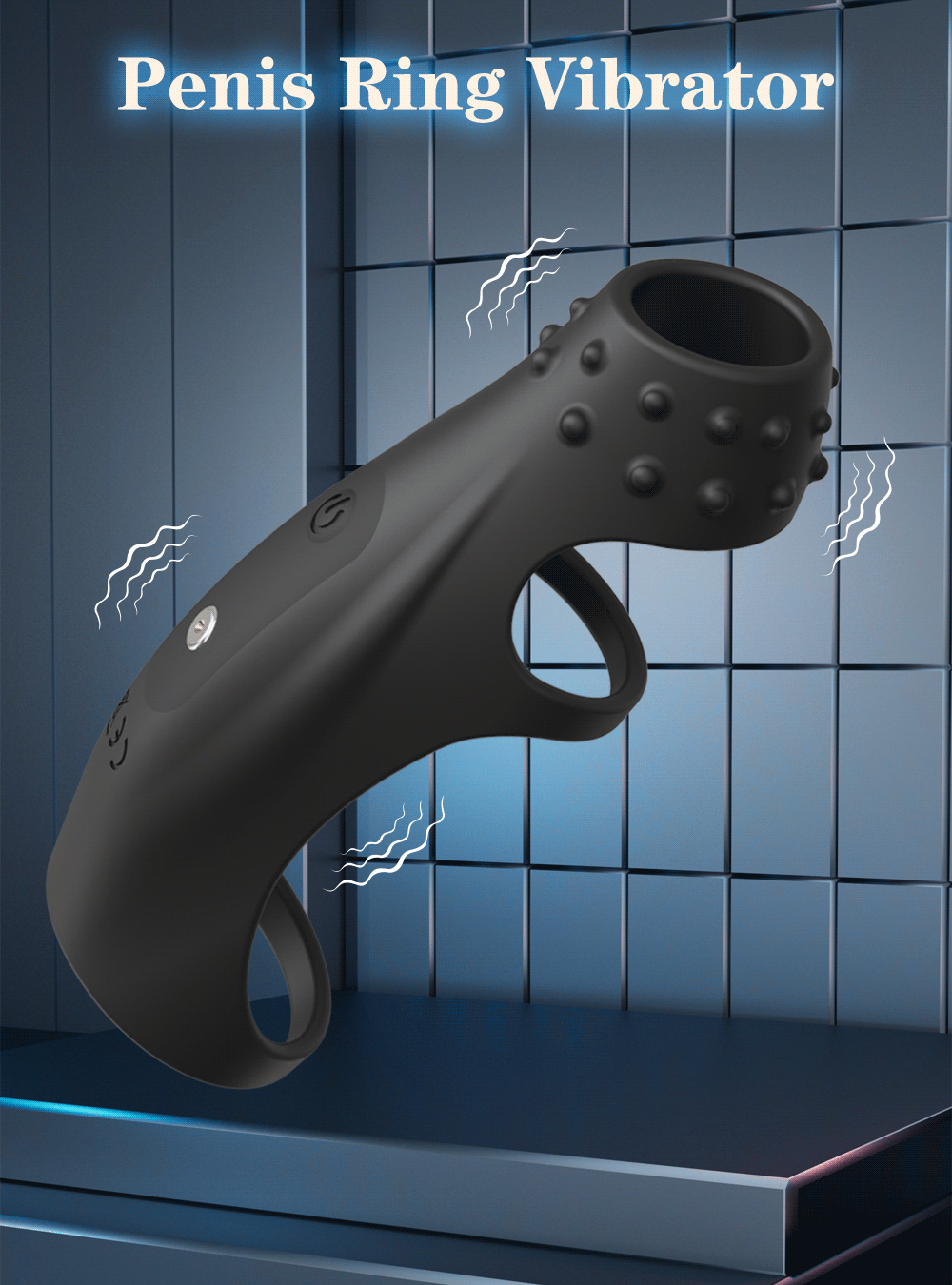 Anillo vibrador para pene, juguetes sexuales para hombres, pareja, retardante de eyaculación, castidad, escroto, testículos, masajeador masculino, vibrador, gay