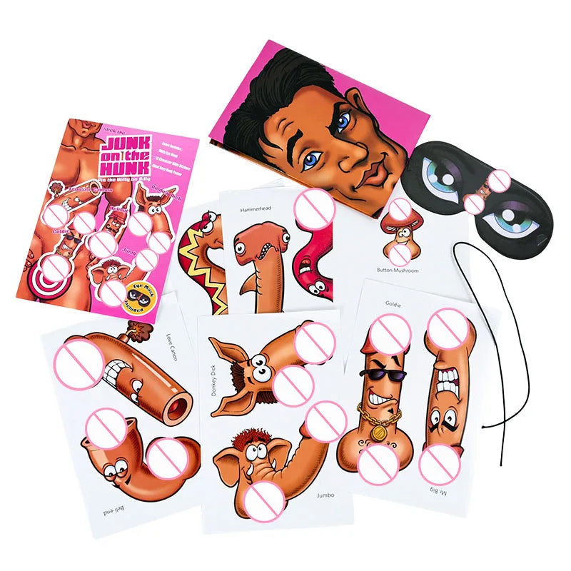 Bachelorette Party Game Funny Paper Poster Hunk Dick Photo Props Bride To Be Hen Night Party Supplies Bridal Shower Wedding Gift