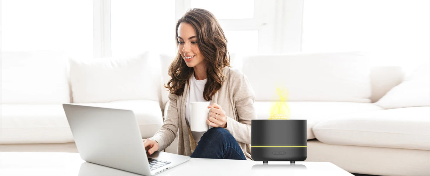 2025 New Model Starry Sky Projection Aroma Diffuser USB Plug-in Seven-color Romantic Atmosphere Lamp Humidifier