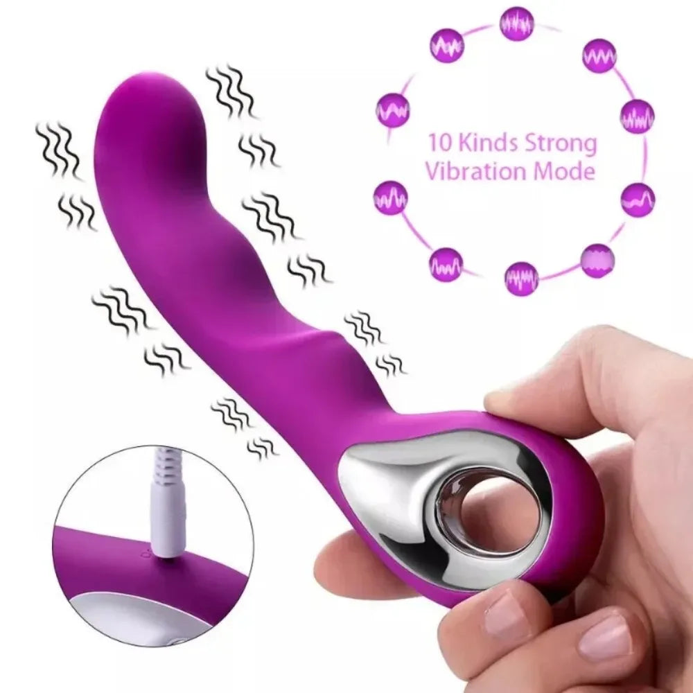 Doppelmotor-Vibrator, 10-Frequenz-Dildo, weiblicher Anal-Vagina-Klitoris-Masturbator, Erwachsene, Sexshop, vibrierendes Sexspielzeug für Frauen