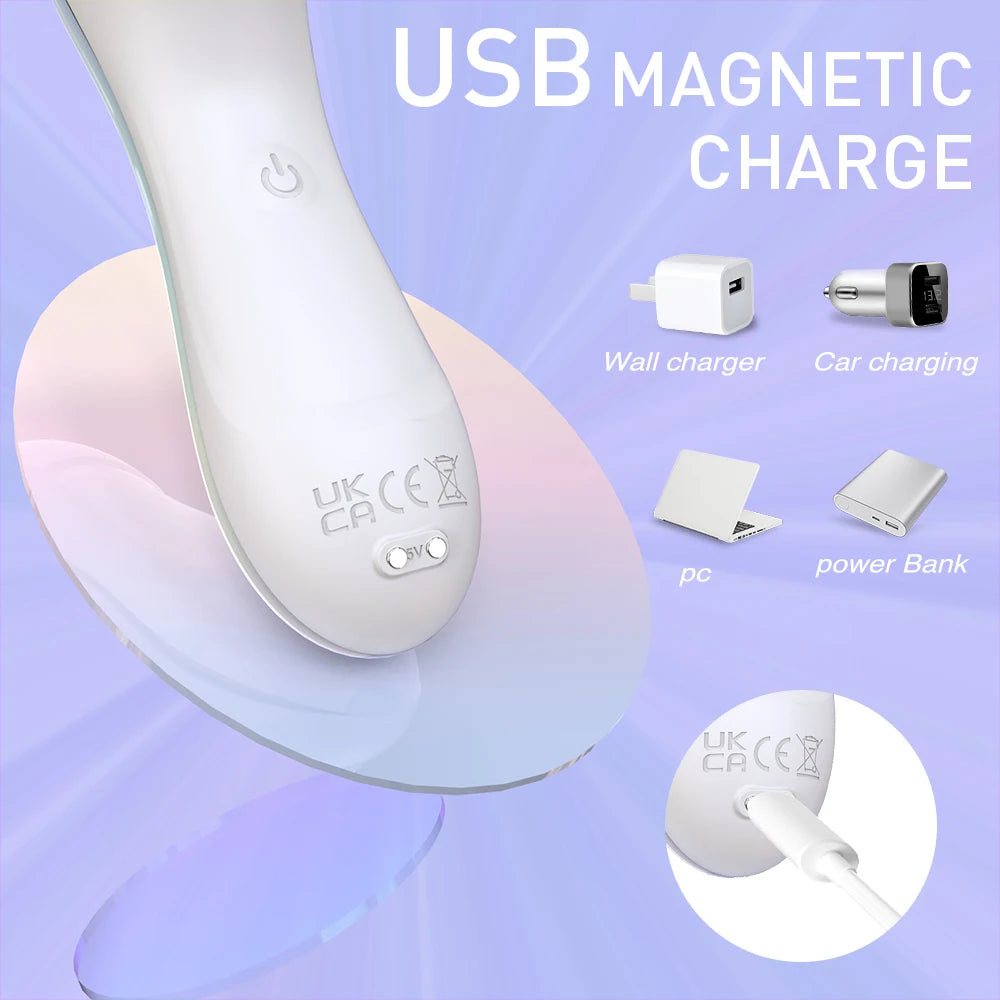 Potente vibrador para pezones con 9 modos de vibración, estimulador de clítoris y pezones, vibrador oral femenino para adultos.