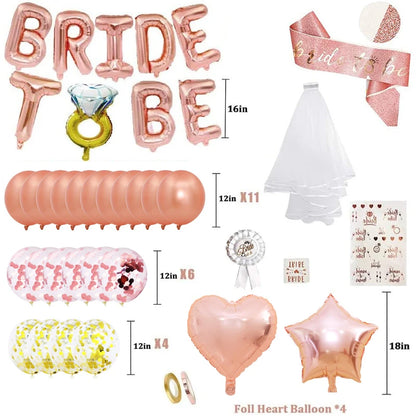 Bachelorette Party Decorations Same Penis Forever Foil Balloon Set Hen Party Accessories Globos Wiht Rose Gold Confetti Ballon