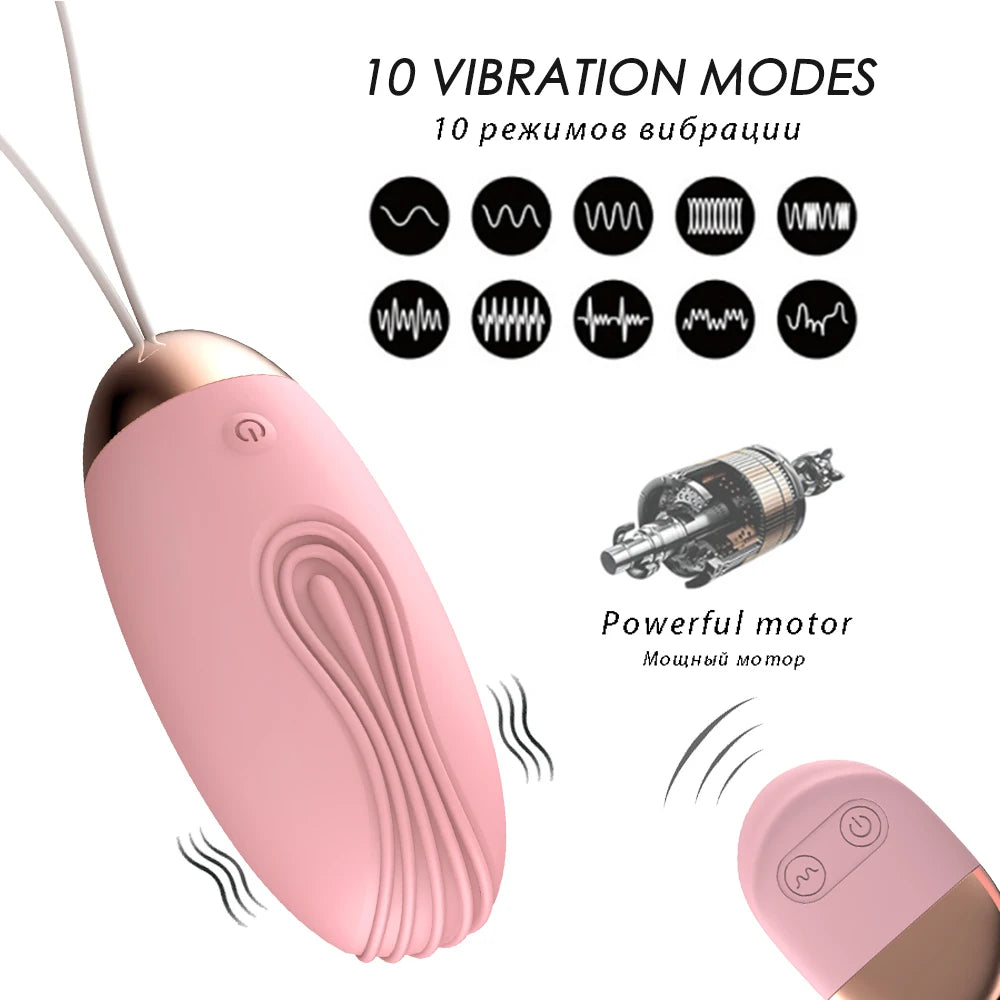 Sexspielzeug für Frauen, kabellose Fernbedienung, 10 Geschwindigkeiten, vibrierende Eier, Klitorisstimulator, Vaginalmassageball, G-Punkt-Vibratoren