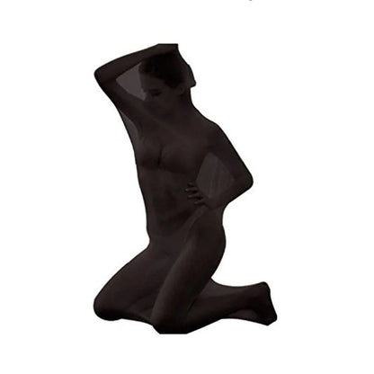 Bodystocking, pantimedias, lencería sexy BDSM transparente, medias de cuerpo entero con funda tipo saco