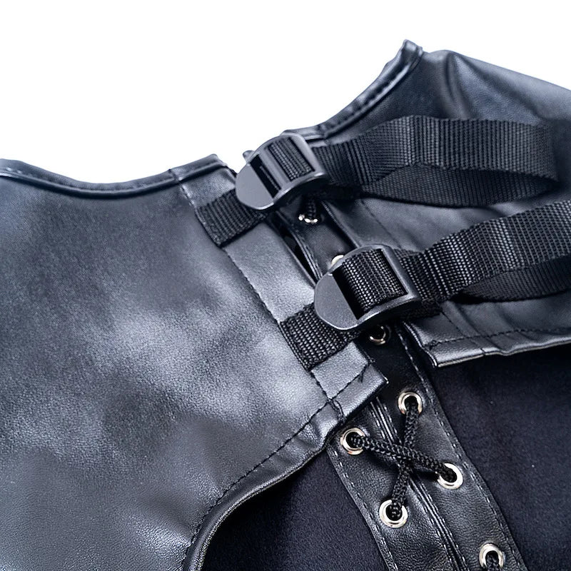 BDSM-Armbinder aus Leder, Zwangsjacke hinter dem Rücken, SM-Bondage-Handschuh, Sklavenhaubenmaske mit offenem Mund, Cosplay-Sexspielzeug für Erwachsene