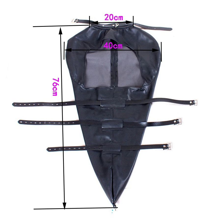 BDSM Sex Bondage Armbinder, Zwangsjacke hinter dem Rücken, SM Leder Armbinder Fessel, abschließbarer Sklavenhandschuh mit Schultergurt