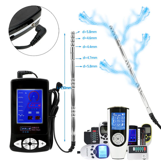 Electrochoque médico, tapón para pene, estimulador eléctrico masculino, catéter uretral de metal, dilatador de sonidos, juguetes sexuales SM para hombres, masturbador.