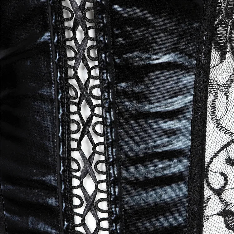 Damen Sexy Korsett Dessous Plus Size Hot Sexy Schwarzer Spitzen-BH Verstellbare Träger Korsett Top Weibliche schlanke Taille Bustier Mieder