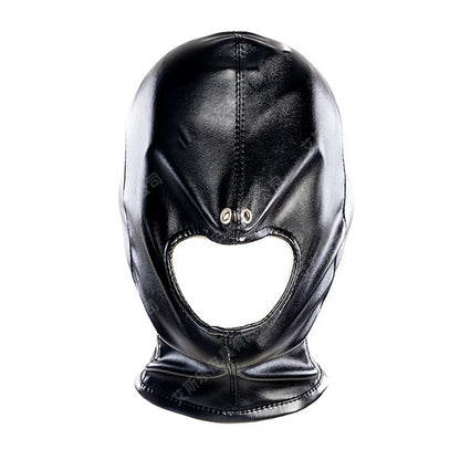 BDSM-Armbinder aus Leder, Zwangsjacke hinter dem Rücken, SM-Bondage-Handschuh, Sklavenhaubenmaske mit offenem Mund, Cosplay-Sexspielzeug für Erwachsene