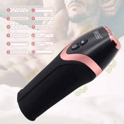 Glans Vibrator 12 Modes Penis Massager Exerciser Male Masturbator Ejaculation Delay Last Trainer Erotic Adult Sex Toys for Men