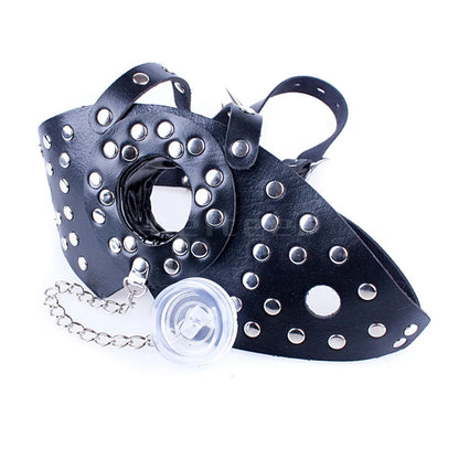 BDSM Schwarzer Mundknebel mit Deckel Sklave Erotikspiel für Erwachsene Erotisches Sexspielzeug Bettfesseln Sexprodukte für Paare SM-Spielzeug