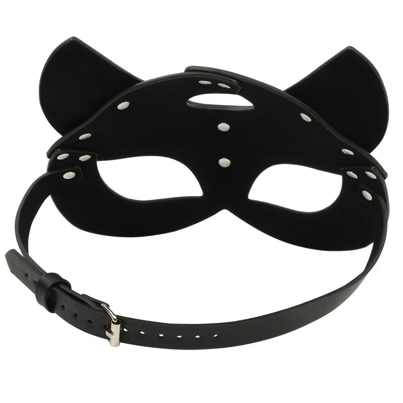 BDSM Maske Sexspielzeug für Frauen Bondage Fesseln Leder Sexy Cosplay Kaninchen Katzenohr Hasenmaske Maskerade Party Gesicht Cosplay
