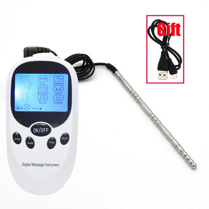 Medical Electro Shock Penis Plug Male Electric Stimulator Metal Urethral Catheter Sounds Dilator SM Sex Toys For Men Masturbator