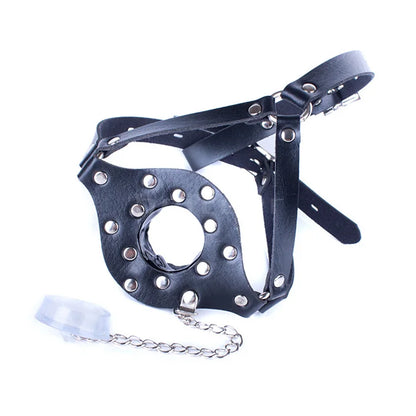 BDSM Schwarzer Mundknebel mit Deckel Sklave Erotikspiel für Erwachsene Erotisches Sexspielzeug Bettfesseln Sexprodukte für Paare SM-Spielzeug