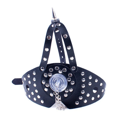 BDSM Schwarzer Mundknebel mit Deckel Sklave Erotikspiel für Erwachsene Erotisches Sexspielzeug Bettfesseln Sexprodukte für Paare SM-Spielzeug