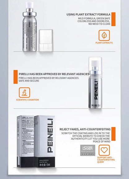 Sex-Verzögerungsspray für Männer, Penis, männliche äußere Anwendung, Anti-Vorzeitige Ejakulation, Sex-Produkte für Männer, Sexual-Verlängerungsspray, 15 ml