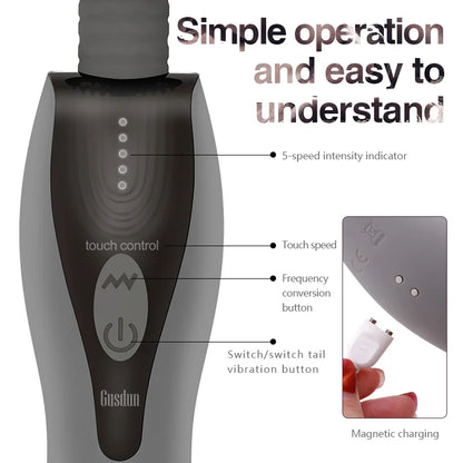 Vibrador potente con 5 tipos de frecuencia y control de potencia, doble motor, varita AV, masturbación vaginal, juguete sexual para mujeres adultas.