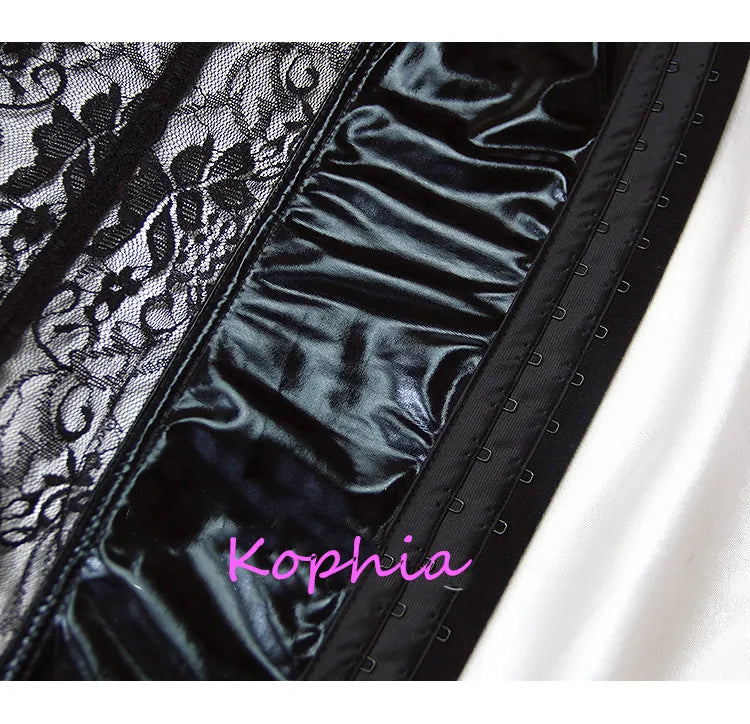 Damen Sexy Korsett Dessous Plus Size Hot Sexy Schwarzer Spitzen-BH Verstellbare Träger Korsett Top Weibliche schlanke Taille Bustier Mieder