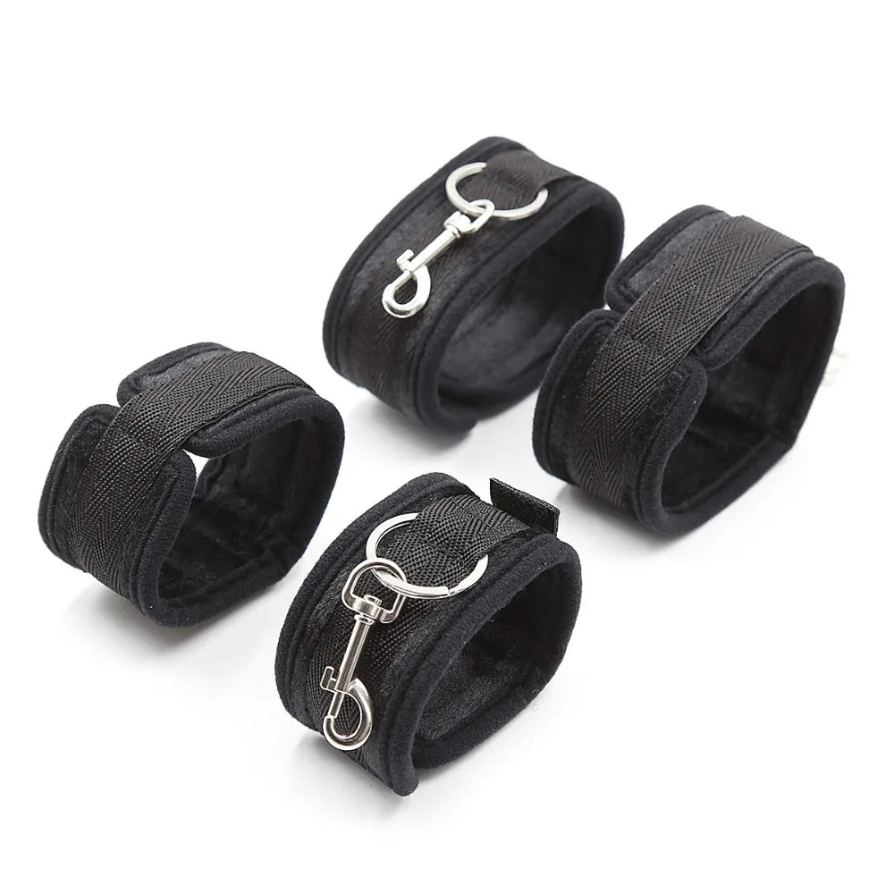 Juegos de bondage para cama BDSM, juguetes eróticos para mujeres y parejas, esposas para piernas abiertas, esposas para tobillos, juguetes y accesorios de sujeción.
