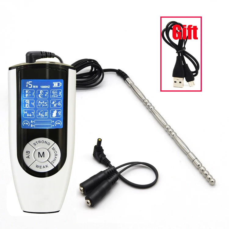 Medical Electro Shock Penis Plug Male Electric Stimulator Metal Urethral Catheter Sounds Dilator SM Sex Toys For Men Masturbator