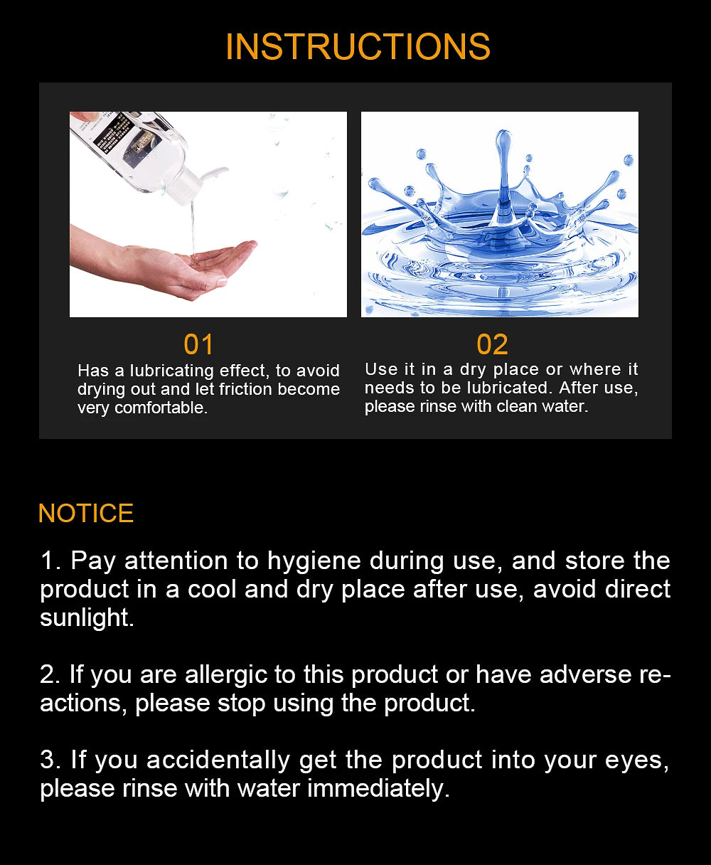 Lubricant for Sex Lube Sexo Lubricante Adult Sex Lubricants Sexual for Oral Vagina Anal Gay Sex Oil Easy to Clean 800ML 1200ML