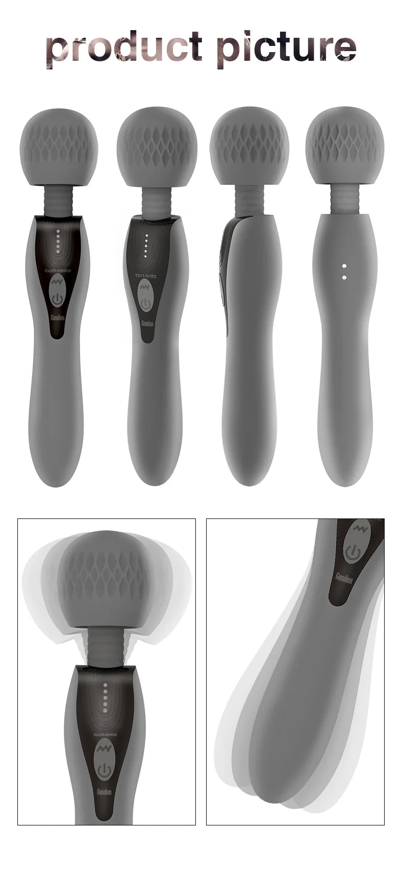 Vibrador potente con 5 tipos de frecuencia y control de potencia, doble motor, varita AV, masturbación vaginal, juguete sexual para mujeres adultas.
