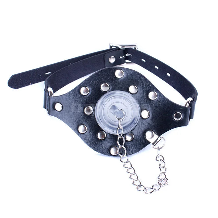 BDSM Schwarzer Mundknebel mit Deckel Sklave Erotikspiel für Erwachsene Erotisches Sexspielzeug Bettfesseln Sexprodukte für Paare SM-Spielzeug