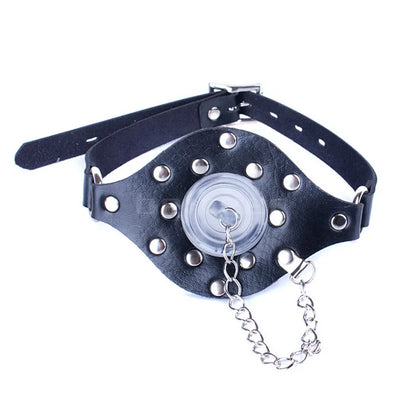 BDSM Schwarzer Mundknebel mit Deckel Sklave Erotikspiel für Erwachsene Erotisches Sexspielzeug Bettfesseln Sexprodukte für Paare SM-Spielzeug