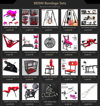 BDSM Bondage Slave Restraint Frame Dog Erotic Tools Handschellen Fußfesseln Gear Sex Machine Spielzeug für Frauen Männer Paare Spiele für Erwachsene