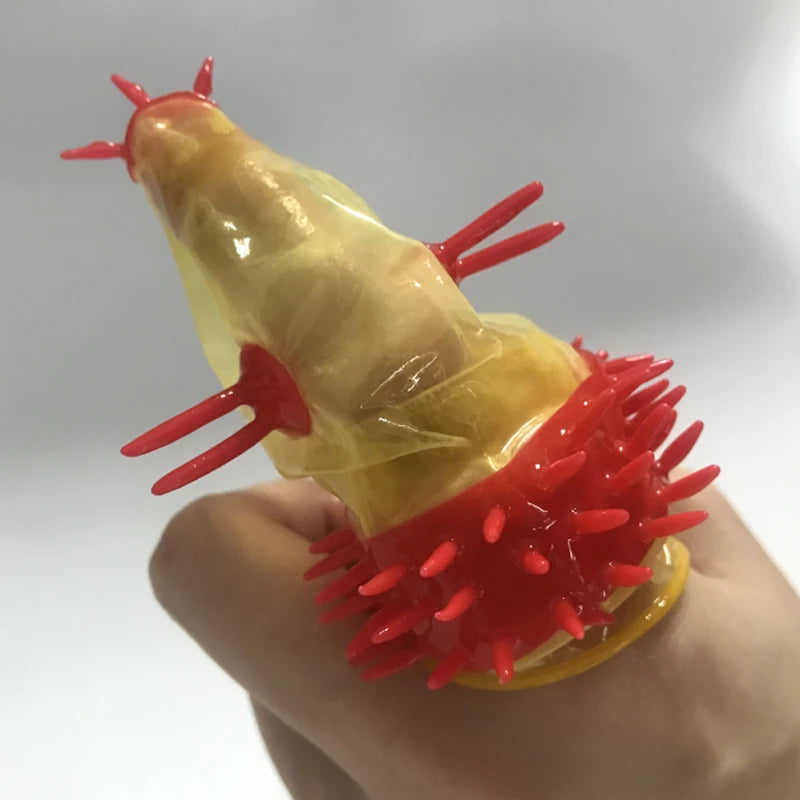 6 condones ultrafinos de látex para hombres que estimulan el punto G. Condones con puntos y estrías para estimular el orgasmo vaginal.