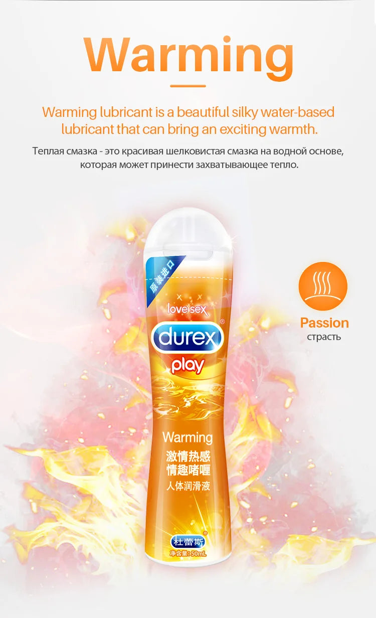 Durex 50 ml Gleitmittel auf Wasserbasis, Anal-Masturbations-Gleitmittel, Penis-Gel, Massageöl, Vaginal-Sexprodukte für Paare