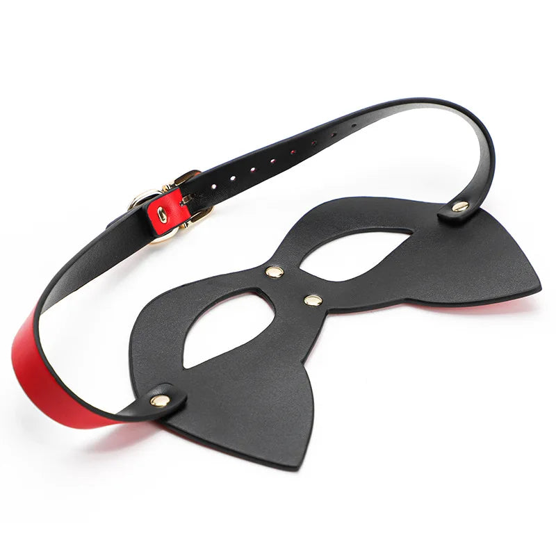 BDSM Maske Sexspielzeug für Frauen Bondage Fesseln Leder Sexy Cosplay Kaninchen Katzenohr Hasenmaske Maskerade Party Gesicht Cosplay
