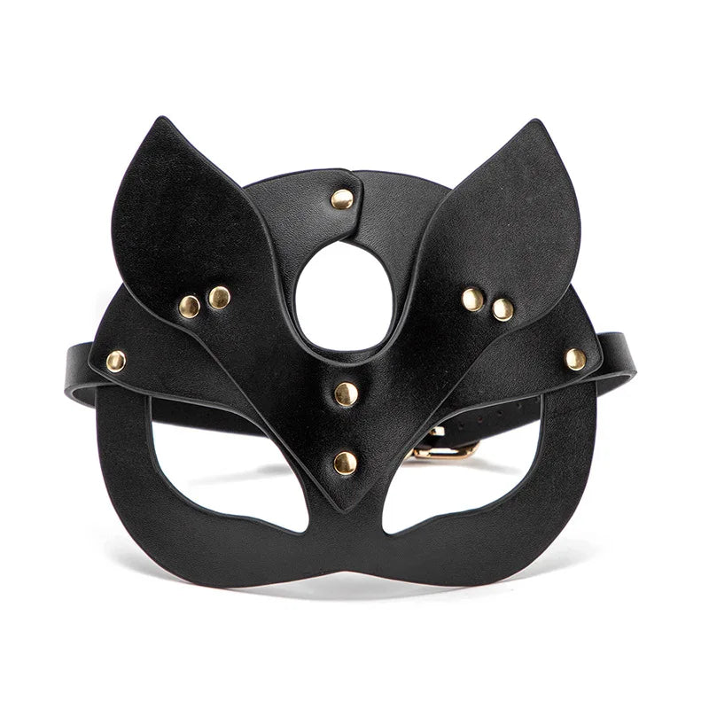 BDSM Maske Sexspielzeug für Frauen Bondage Fesseln Leder Sexy Cosplay Kaninchen Katzenohr Hasenmaske Maskerade Party Gesicht Cosplay