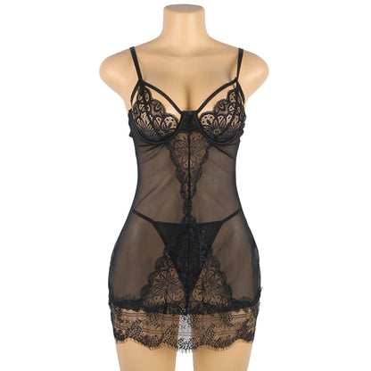 Camisón para mujer, lencería sexy de talla grande XXXL 5XL, encaje de pestañas suaves, disfraces eróticos transparentes, lencería babydoll, bustier.