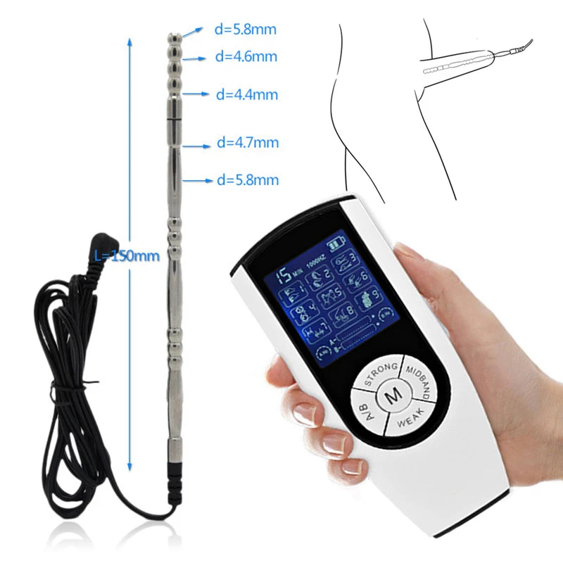 Medical Electro Shock Penis Plug Male Electric Stimulator Metal Urethral Catheter Sounds Dilator SM Sex Toys For Men Masturbator