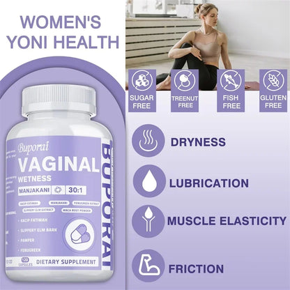 Suplementos para la humedad vaginal: para el equilibrio hormonal femenino, el equilibrio del pH femenino y la salud vaginal.
