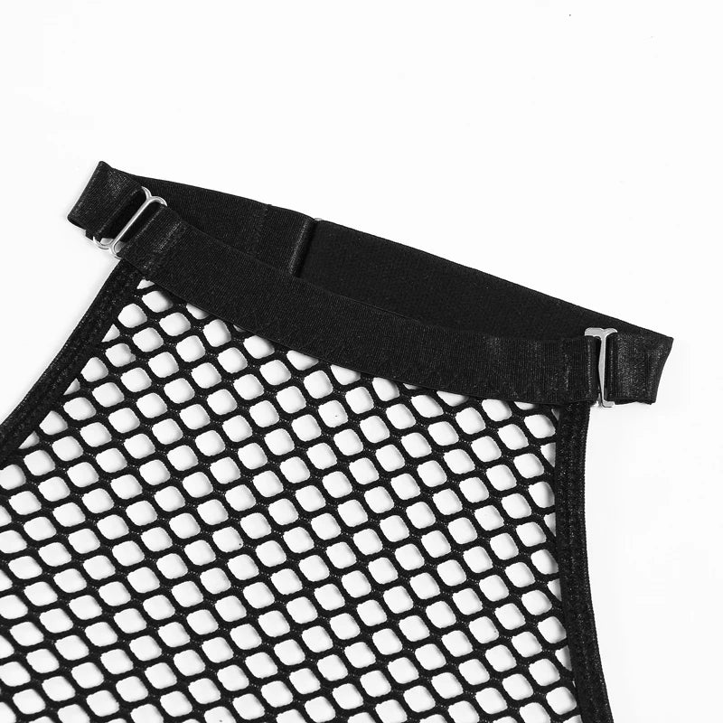 MUZISKAT - Lencería erótica con modelos explosivos y sexys, mono de malla transparente con esqueleto en el cuello