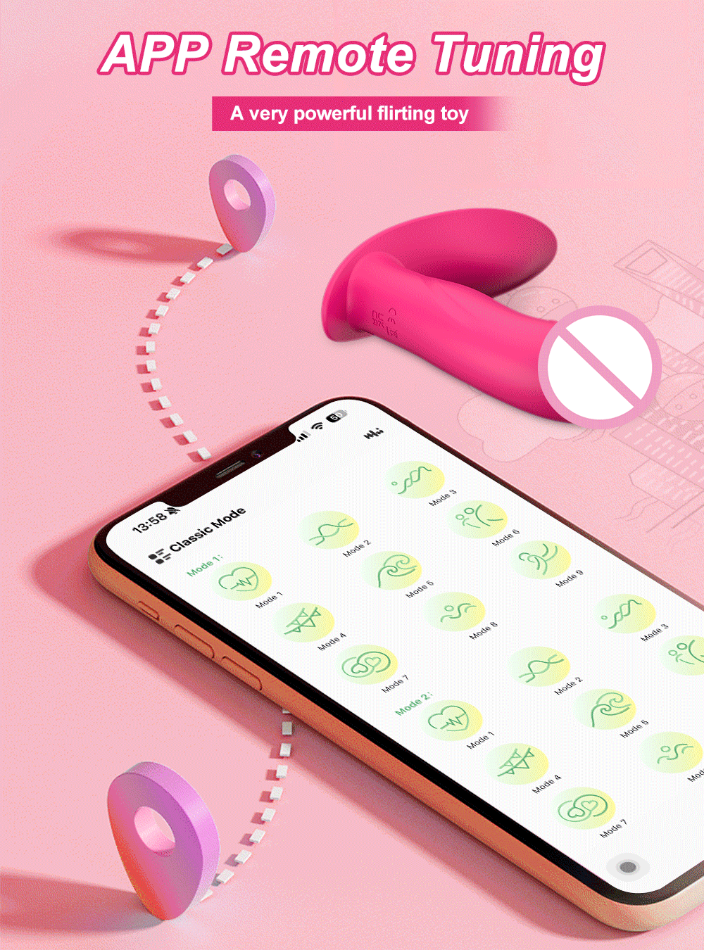 Vibrador vaginal con control por Bluetooth para masturbación femenina, estimulador de clítoris, vibrador portátil, productos eróticos para adultos.