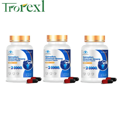 Epimedium Ginseng Capsules Male Power Enlarge Supplement– Huge-Vitalize Pills for Maximum Performance & Pleasure