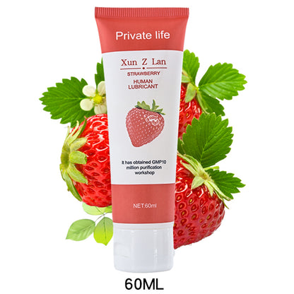 Lubricante sexual de 30 ml/60 ml, a base de agua, de plátano, fresa, uva y cereza. Gel vaginal y anal para adultos. Producto sexual.