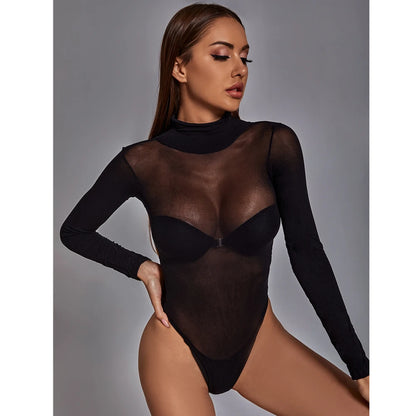 One-piece Bodysuits For Women Exotic Erotic Transparent Jumpsuit Night Club Party Wear Erotic Tight Lingerie Female Sleepwear