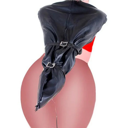 Camisa de fuerza BDSM / Brazalete, Brazalete de cuero de lujo, Guantes de bondage para la espalda, Juguetes sexuales para parejas, Sex Shop